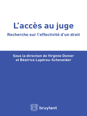 cover image of L'accès au juge